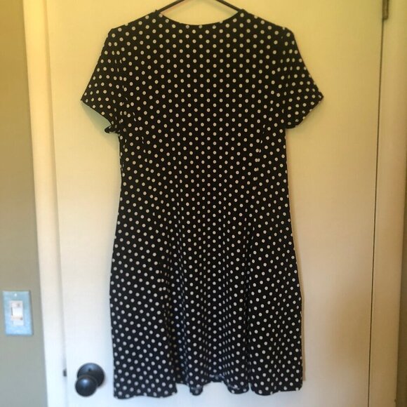 Urban Outfitters Witchy Polka Dot Dress black/white sz M - Picture 5 of 8